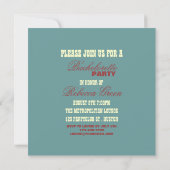 女の子の船員のバチェロレッテの上のロカビリーピン 招待状 (裏面)