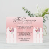 女の子の花のメーソンジャーの最初聖餐の招待状 招待状 (スタンド正面)