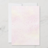 女の子の花の象のベビーシャワー 招待状 (裏面)