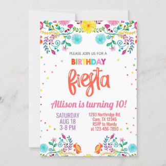 女の子の花 メキシコの花 フィエスタ 誕生日 招待状