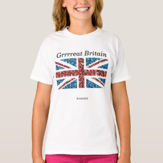 女の子の英国国旗のTシャツ Tシャツ