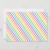 女の子の虹の誕生日のサンキューカード サンキューカード (裏面)