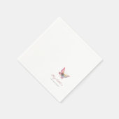 女の子の蝶をテーマにした誕生日パーティーのためのナプキン スタンダードカクテルナプキン (角)