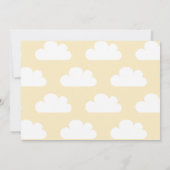 女の子の衣類ライン ベビーシャワー 招待状 (裏面)