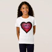 女の子の規則のハートか青年ワイシャツ Tシャツ (正面フル)