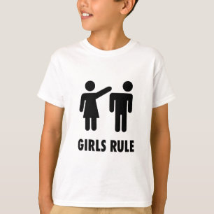 女の子の規則のプリント Tシャツ