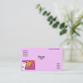 女の子の規則の名刺のテンプレート 名刺 (スタンド正面)