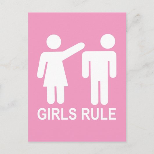 女の子の規則 ポストカード (正面)