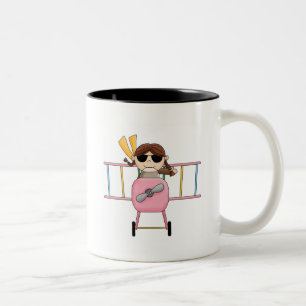 女の子の試験Tシャツおよびギフト ツートーンマグカップ