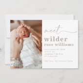 女の子の誕生のお知らせ |フローラフォト誕生 招待状 (正面)