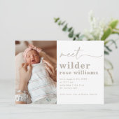 女の子の誕生のお知らせ |フローラフォト誕生 招待状 (スタンド正面)