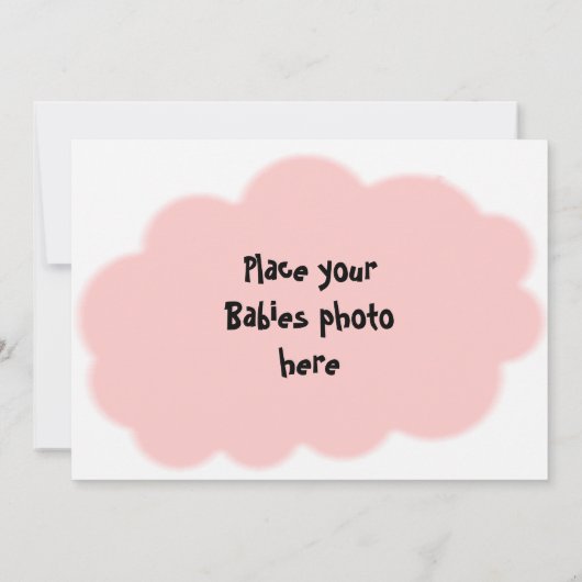 女の子の誕生のお知らせ 案内状 (裏面)