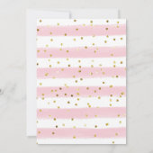 女の子の誕生を祝う遠距離ベイビーシャワー ウッドランド 招待状 (裏面)