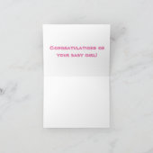 女の子の誕生カード サンキューカード (内部)