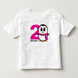 女の子の誕生日にカワイペンギンTシャツ トドラーTシャツ