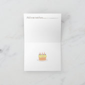 女の子の誕生日に写真と文字かわいいピンクを追加 カード (内部)