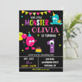 女の子の誕生日のお誘い 招待状 (スタンド正面)