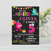 女の子の誕生日のお誘い 招待状 (スタンド正面)