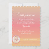 女の子の誕生日のパーティの招待状の天使のデザイン5 招待状 (裏面)