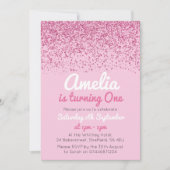 女の子の誕生日のパーティの招待状 招待状 (正面)