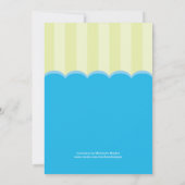 女の子の誕生日のプールのパーティの招待状 招待状 (裏面)