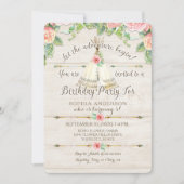 女の子の誕生日の冒険BOHOのテント小屋の矢木 招待状 (正面)