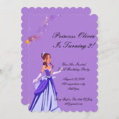 女の子の誕生日の招待状 セーブザデート (正面/裏面)