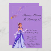 女の子の誕生日の招待状 セーブザデート (正面/裏面)