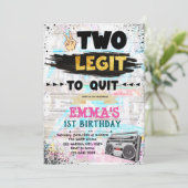 女の子の誕生日やめの招待に2つのlegit 招待状 (スタンド正面)