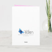 女の子の誕生日カード"女の子らしかわいい"紫 カード (裏面)