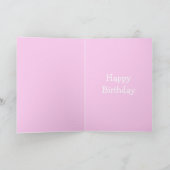 女の子の誕生日カード"女の子らしかわいい"紫 カード (内部)