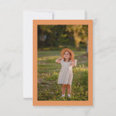 女の子の誕生日ジャングルサファリ動物写真 サンキューカード (裏面)