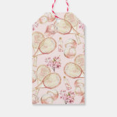 女の子の誕生日テニスクピンクゴールド ギフトタグ (裏面)