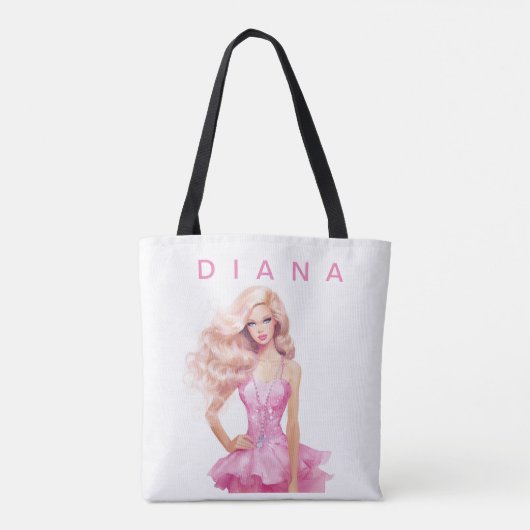 女の子の誕生日トートバッグのためのピンクの人形 トートバッグ (裏面)