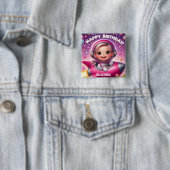 女の子の誕生日バッジ 缶バッジ (インサイチュ)