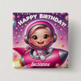 女の子の誕生日バッジ 缶バッジ
