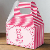 女の子の誕生日パーティカスタムーの色子猫 フェイバーボックス