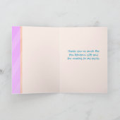 女の子の誕生日パーティーお礼カード サンキューカード (内部)