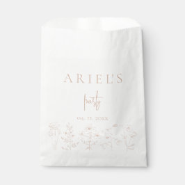 女の子の誕生日パーティーのフローラ エレガント パーソナライズされた フェイバーバッグ