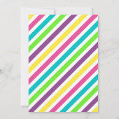 女の子の誕生日パーティーのボーリング招待状 招待状 (裏面)