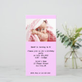 女の子の誕生日パーティーの招待 (スタンド正面)