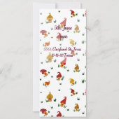 女の子の誕生日パーティーへの招待 招待状 (裏面)