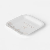 女の子の誕生日パーティーエレガントフローラシンプル ペーパープレート (傾斜あり)