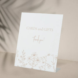 女の子の誕生日パーティーエレガントフローラシンプル 台座サイン