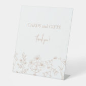 女の子の誕生日パーティーエレガントフローラシンプル 台座サイン (正面)