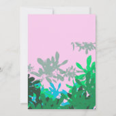 女の子の誕生日パーティーカメレオン、トカゲ、カエル 招待状 (裏面)