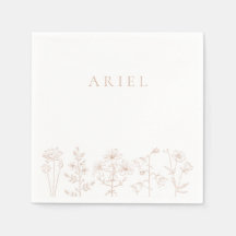 女の子の誕生日パーティーフローラエレガント紙ナプキン