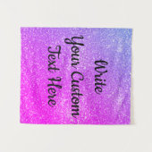 女の子の誕生日パーティー写真ブース背景の輝き タペストリー (正面(横))