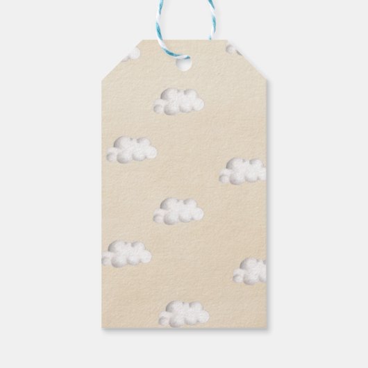 女の子の誕生日パーティー用の飛行機メッセージカード ギフトタグ (裏面)