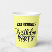 女の子の誕生日パーティー 紙コップ (裏面)